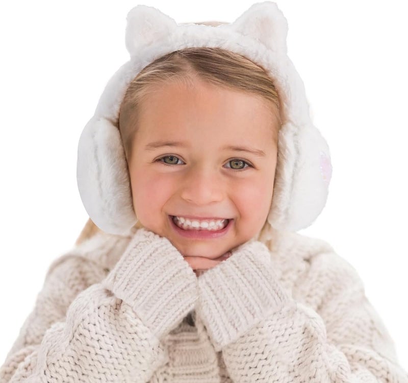 KEEPFLY Store Kids Girls Winter Earmuffs Warm Cute Plush Cat Ears Muffs Toddler Boys Ear Warmer Outdoor Ear Covers - Image 2